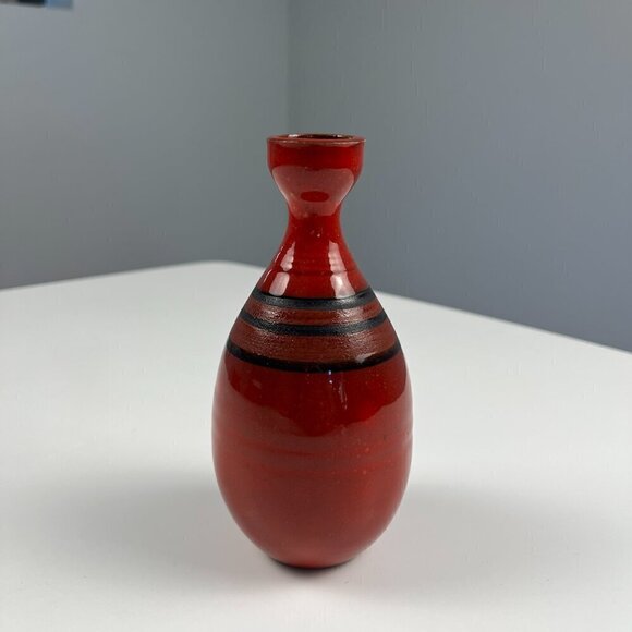 Vintage MCM 60s studio art pottery vase Lorenzo Bello - Picture 2 of 7